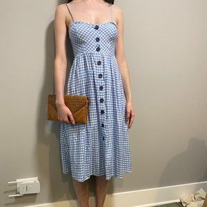 Blue Gingham Midi Dress - so summery!